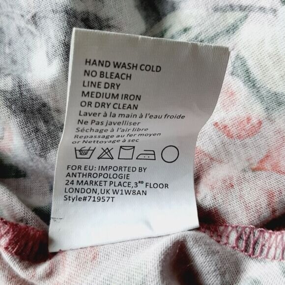 TINY / Anthropologie Thea Peplum Tank Top Pink Floral Sz XS Flawed - Picture 15 of 16